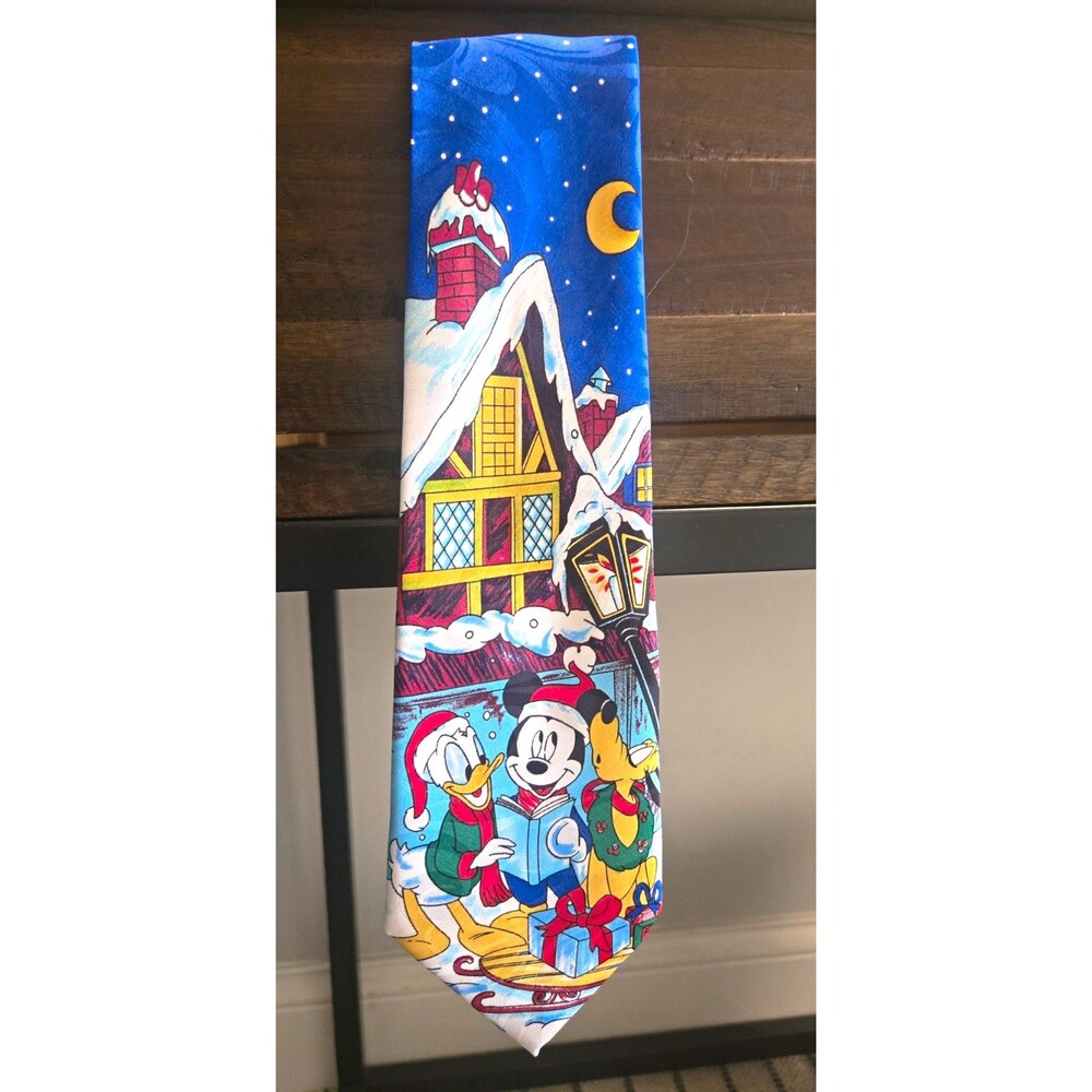 90's Vintage Disney Christmas Tie Mickey Unlimited by Balancine Inc.